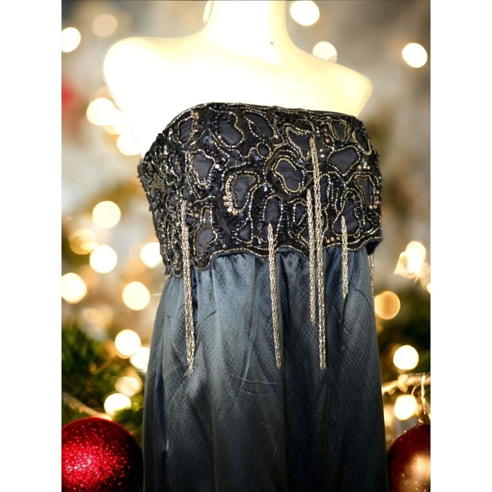 New Beaded Maxi Antik Batik Laria‎ Silk Sz 6 Gown Dress Anthropologie